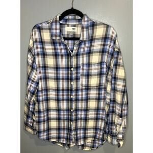 EUC Old Navy Boyfriend Flannel Shirt - Size Medium
